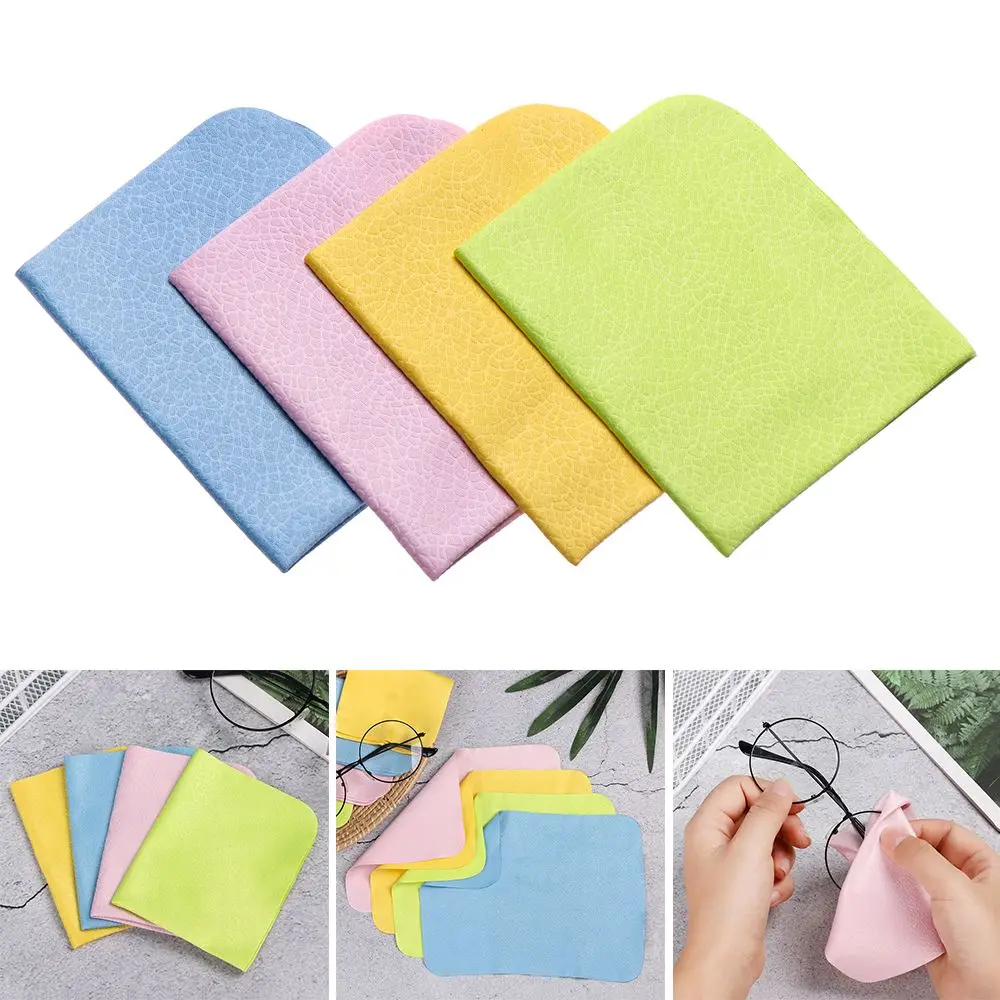 New 4 Pcs Random Color New Camera Screen Lens Phone Screen Microfiber Glasses Cleaning Cloth Eyeglasses Cleaner