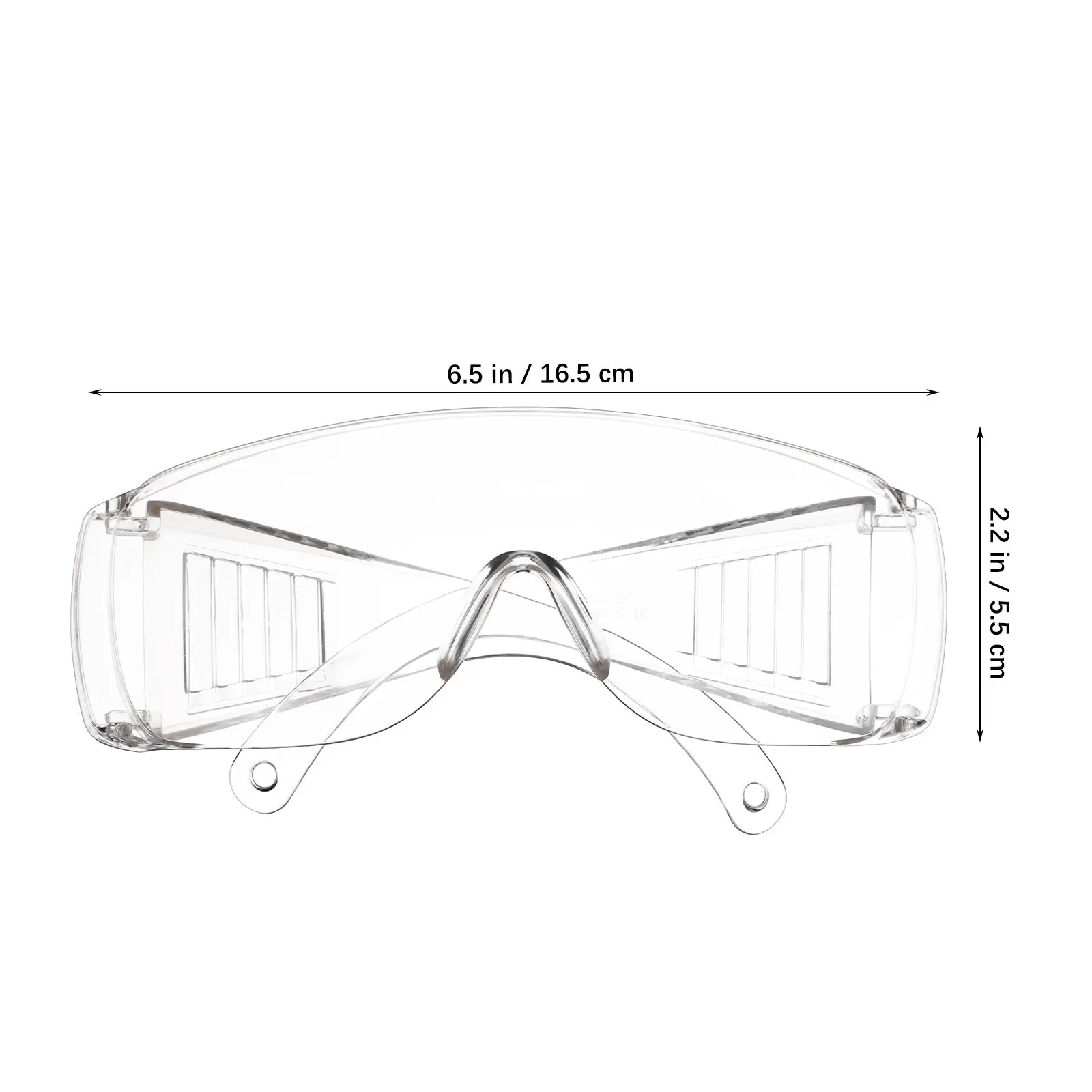 6Pairs Clear Protective Safety Eyewear Ventilated Design Wide Peripheral Vision Side Shields for Scientists Lab