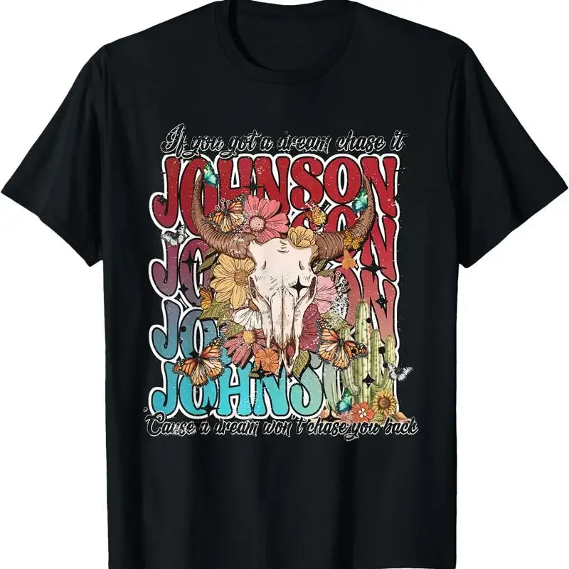 Retro Cojo Johnson Bull Skull Music Country 70s Cowboy Boots T Shirt Size S 4XL
