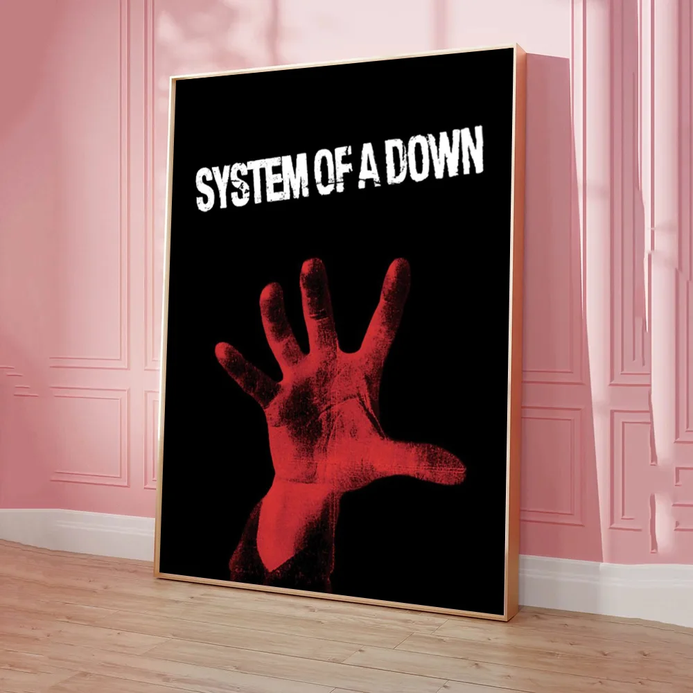 System of a Down Band Poster Sticky Posters Retro Kraft Paper Sticker DIY Room Bar Cafe Aesthetic Art Wall Painting