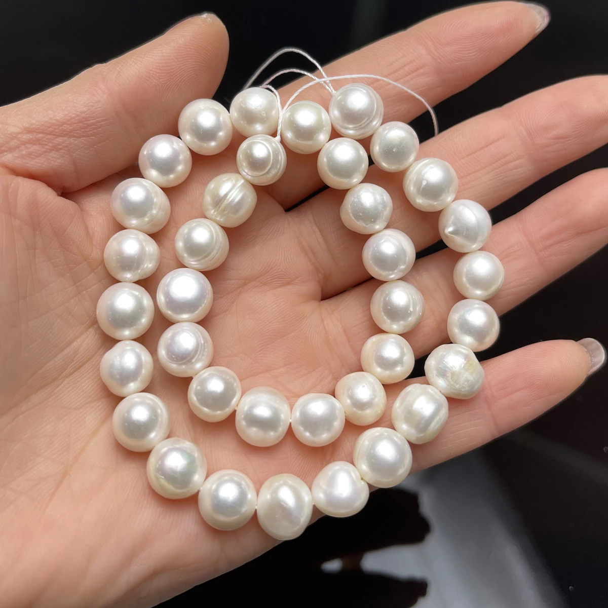 10-11mm Natural Zhuji Freshwater Pearl Beads Loose Oval Pearl Bead for Jewelry Making DIY Nacklace Bracelet Crafts