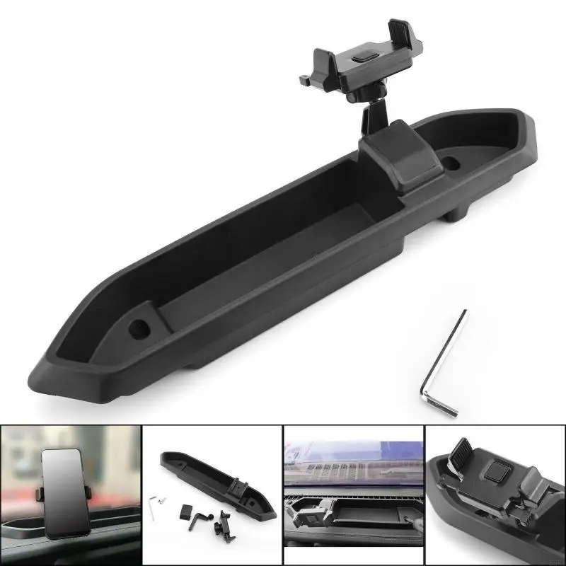 

B5XD Multi-Mount Phone Holder Stoage Tray Box 2 in 1 for JL 2018-19 Dashboard Storage Box