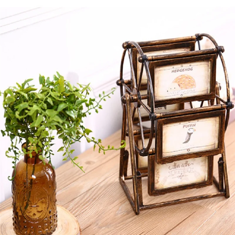 -A25M Roterende Windmolens Wiel Fotolijst Fotoalbum Zelfmontage Bruiloft Familie Fotolijst Thuis Desktop Decor Een Dura