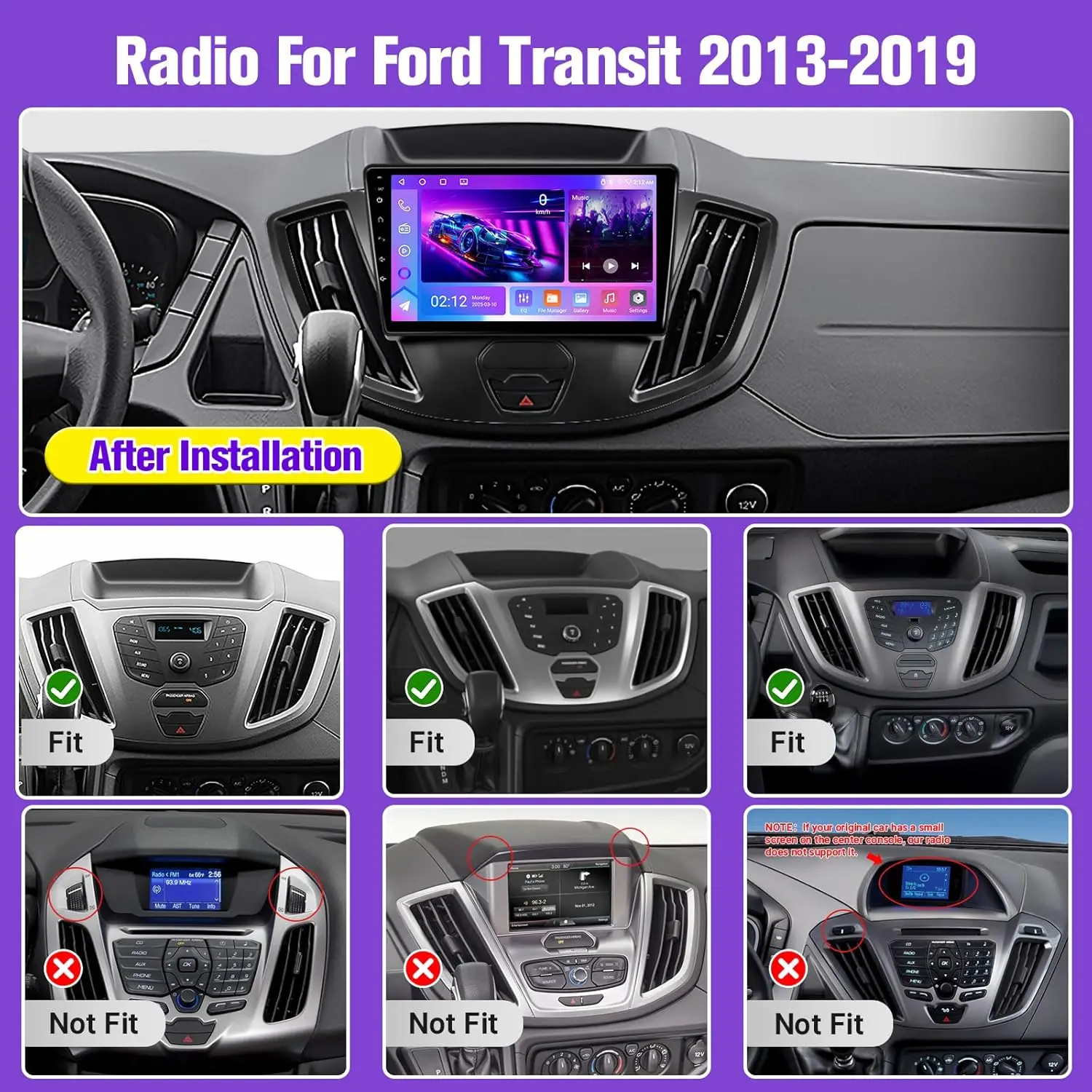 Leeocar For Ford Transit 2013-2019 Android Touch Screen Car Radio WiFi GPS Navigation Auto Carplay Multimedia Player Head Unit
