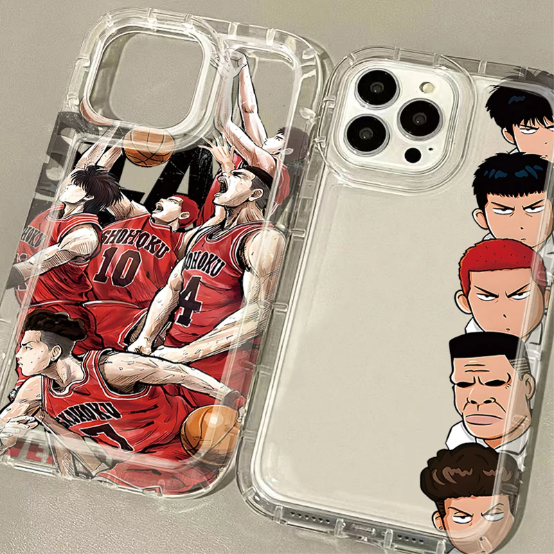 Clear Case for Samsung Galaxy S24 Ultra S23 S22 S21 FE S20 Plus Note 20 10 Pro A34 A54 A33 A53 Anime Slam Dunk Silicone Cover