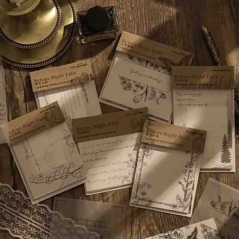 20Sheets Material paper Before night Blank Note Account Message Base scrapbooking Material Paper stickers Planner Decorative