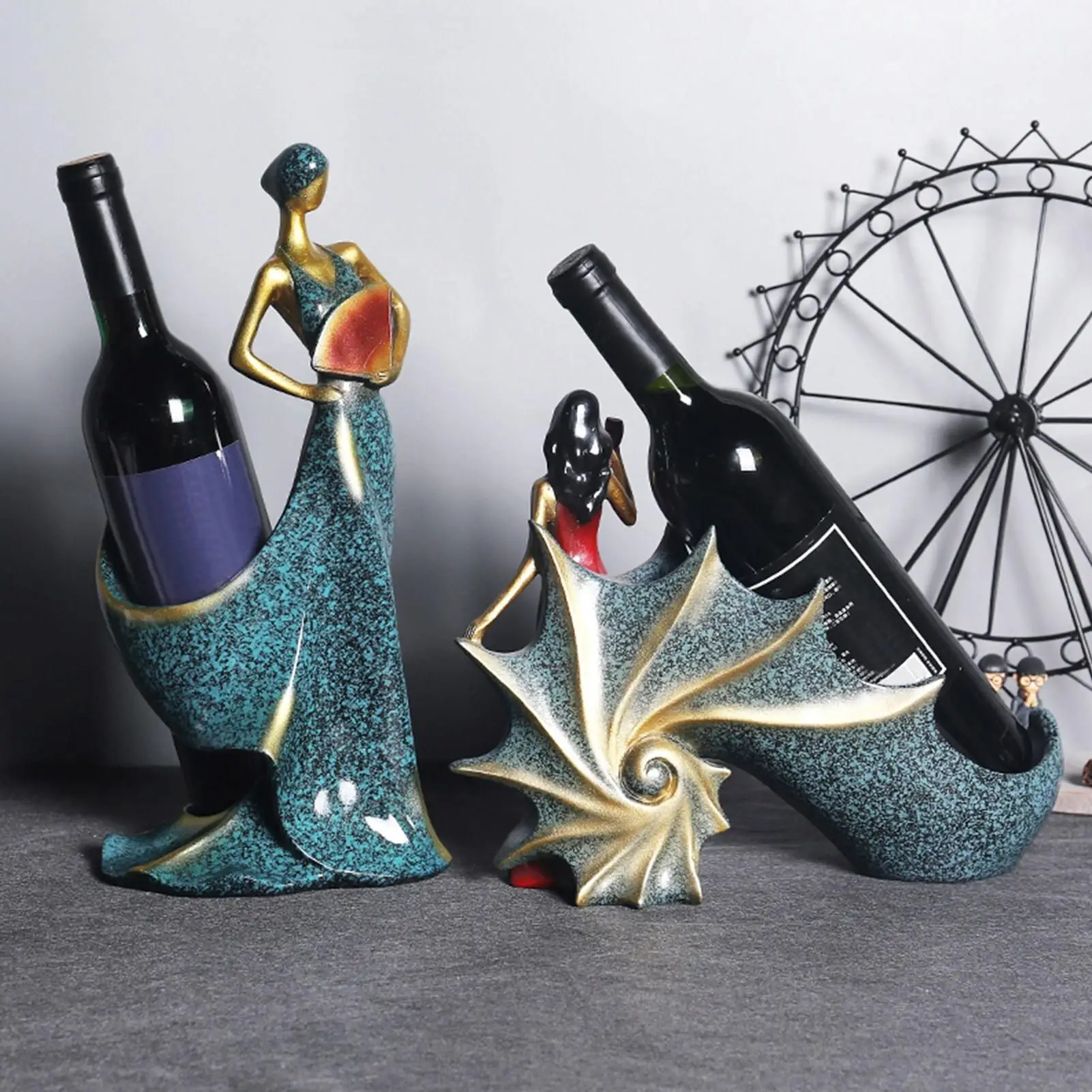 Porte-bouteille et porte-bouteille en forme de figurine, pour comptoir de bar, décoration d'intérieur