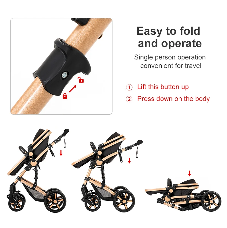 Stroller lipat kompak 3 in 1, stroller bayi gratis ongkir, kereta bayi, stroller dengan kursi mobil, kereta bayi lipat