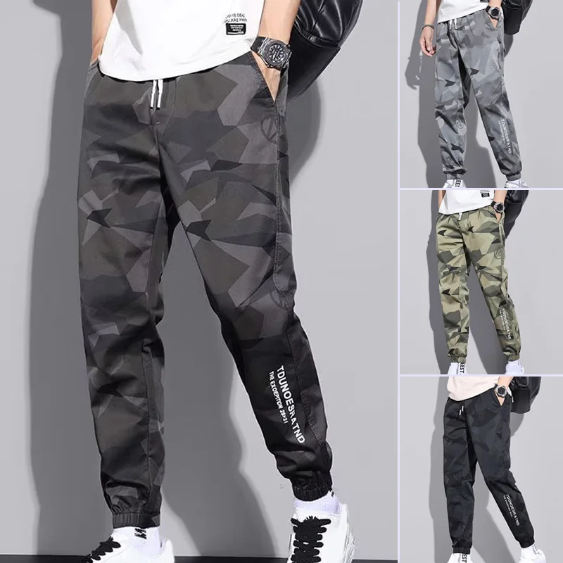 

Men's Pants Camouflage Spring Summer Sports Pants Jogger Harem Pant Casual Sweatpants Elasticity Male Trousers