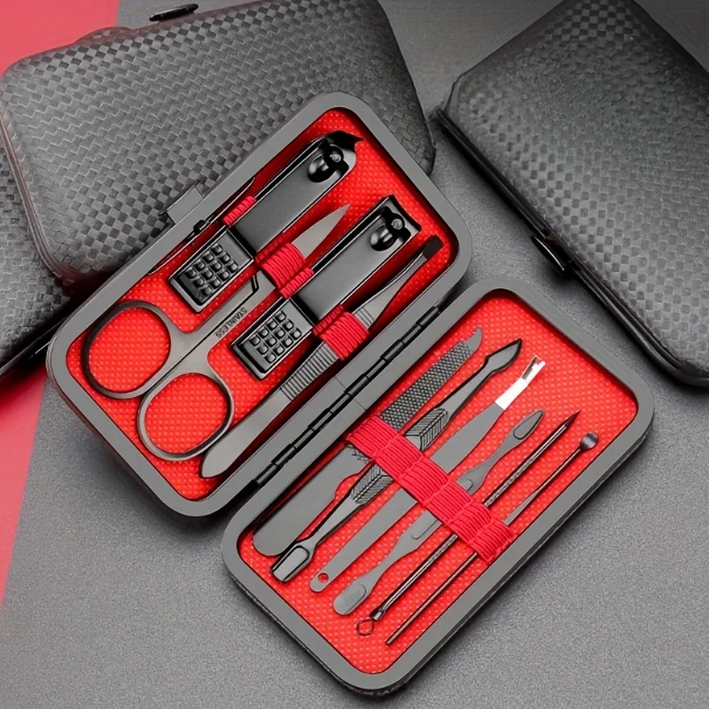 10 sztuk/zestaw czarnych obcinaczy do paznokci, ostre, wytrzymałe obcinacze do paznokci, profesjonalne narzędzia do pielęgnacji pedicure