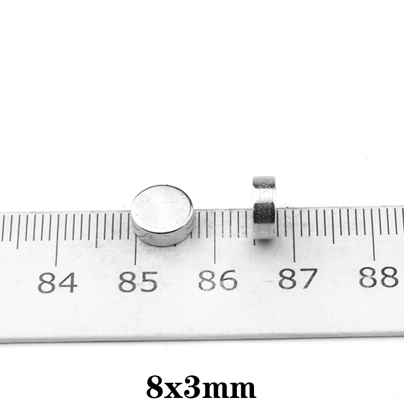 8x3 mm Rare Earth Magnets Strong Diameter 8x3mm Small Round Magnet Disc 8mm X 3mm Permanent Neodymium Magnets 8*3 mm