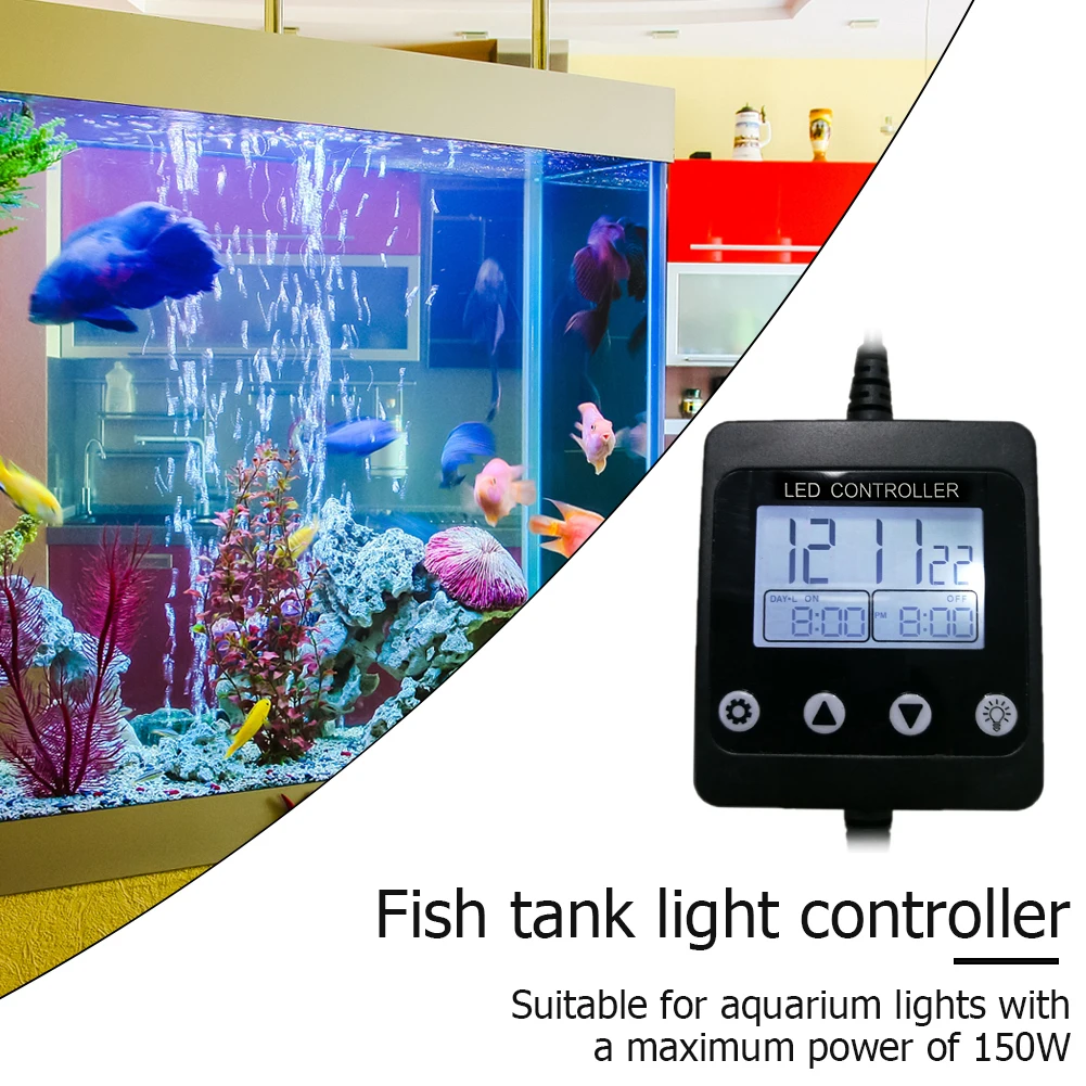 LED-aquariumlicht met timer dimmen Aquariummodulator LCD-displaycontroller