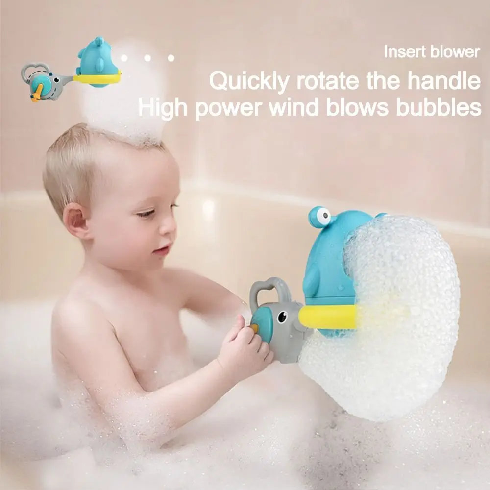 Cartoon Sharks And Crab Shape Bath Manual ABS Blowing Bubble Toy Foam Maker