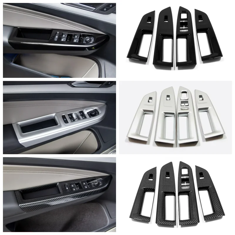 

Аксессуары для интерьера с левым рулем, дверной подлокотник, оконный переключатель, защитная панель управления, накладка для VW Volkswagen Golf 8 MK8 2020-2022