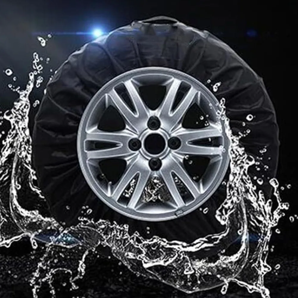 13"-20" Car Spare Tire Covers Waterproof Dust-proof Auto Wheel Protection Storage Bags With Handle Reinforcement Belts