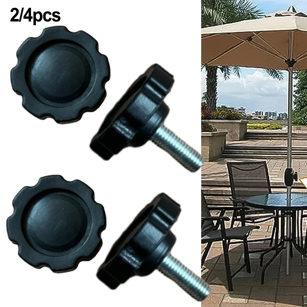 2/4pcs Umbrella Base Attachment Screw Kit M8x25mm Star Hand Knob Replacement For Frequent Adjustment In Outdoor Environments