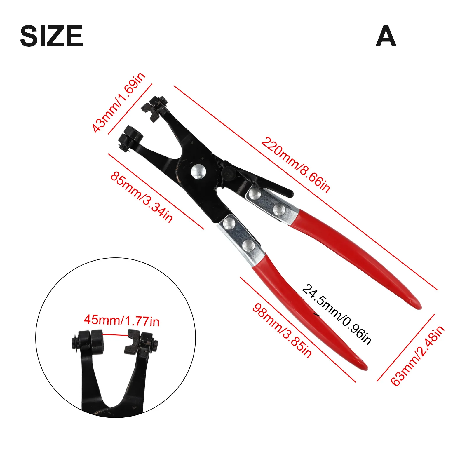 1Pc Brand New Clamp Puller Locking Car Hose Clamps Pliers Water Pipe Hose Flat Band Ring Type Tool For Garden Auto Removal Tools