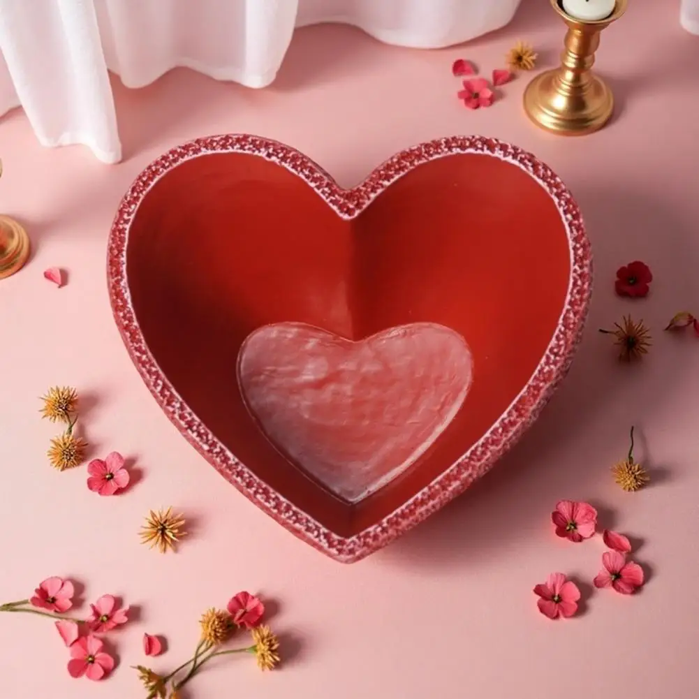 

Resin Storage Tray Multi-purpose Resin Tray Heart-shaped Jewelry Candy Storage Box Capacity Organizer for Party Decor for Use