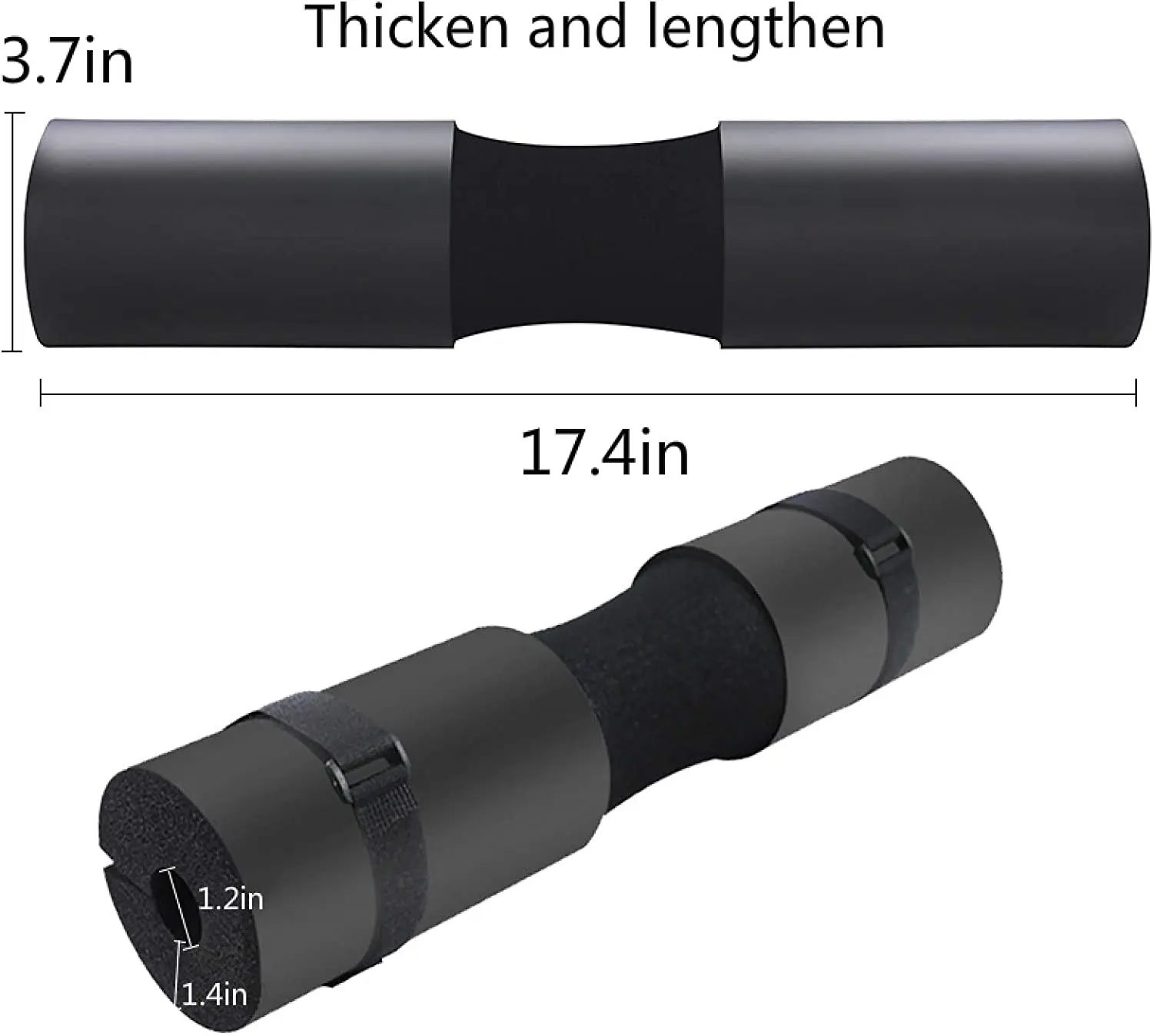 แผ่นรองบาร์เบลพร้อมสายรัด แผ่นรองยกน้ำหนัก