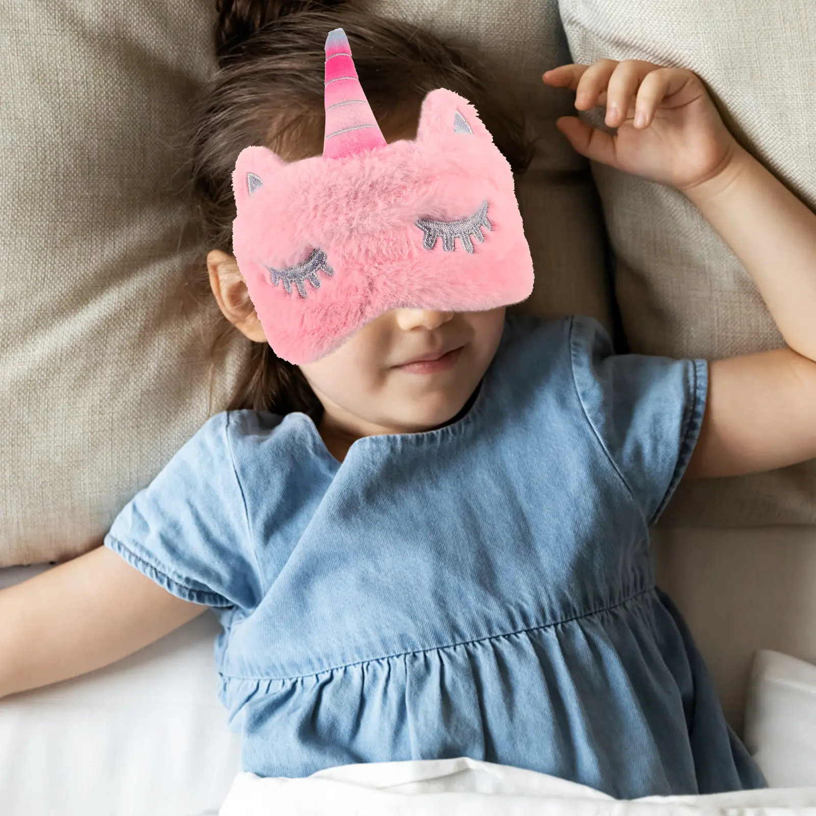 Pink Unicorn Eye Mask Soft Lightweight Comfortable for Night Sleep Travel Work Office Naps Sleep Mask Eye Cover