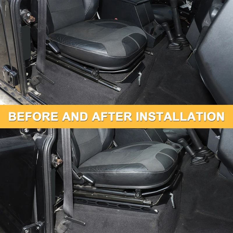 

Carbon Steel Black For Land Rover Defender 90 110 2004-2018 Car front seat rear mobile bracket interior modification accessories