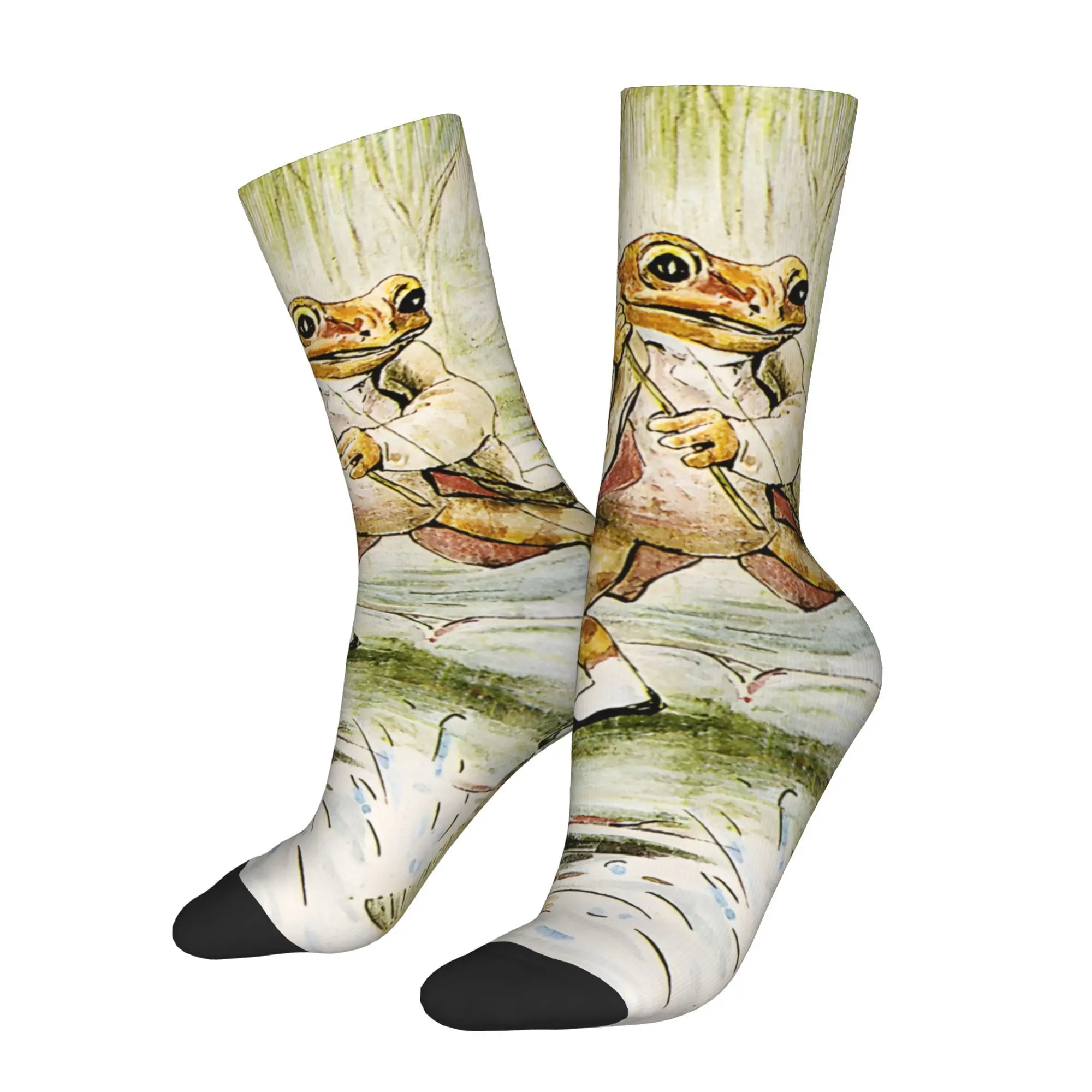 

Забавные носки для мужчин, Джереми Фишер, хип-хоп, винтажные носки с принтом «Счастливое качество», новинка, подарок