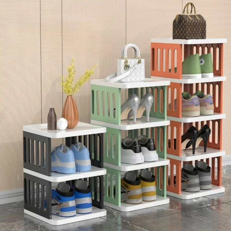 Modern Simple Shoe Rack Home Door Folding Storage Shoes Cabinet Hanger Organization Shelf Shoerack Hanger Living Room Furniture