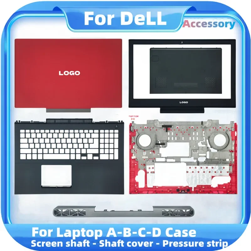 

NEW LCD Back Cover For DELL Inspiron 15 7000 7566 7567 Laptop Front Bezel/Palmrest/Bottom Base Housing Case Cover Red