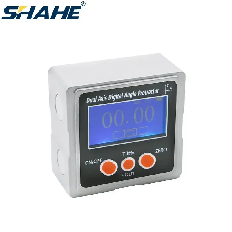 Aluminum Alloy Digital Bevel Box Dual Axis Digital Angle Gauge Finer With 3- Sides Magnets Angle Meter Digital Angle Gauge