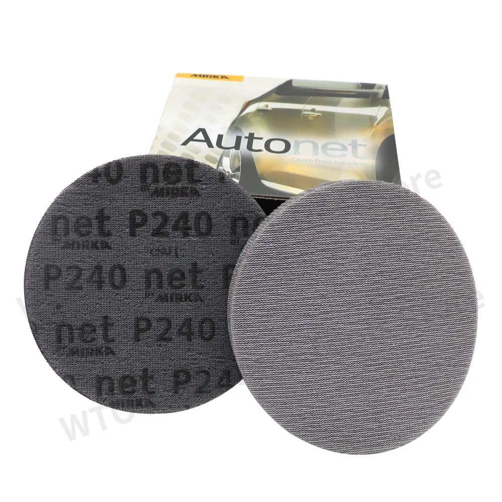 10PCS 6 Inch Abranet Net Disc Dust Free Anti-Blocking,80-400 Grit Hook and Loop Abrasive Sandpaper for Wood Metal Grinding