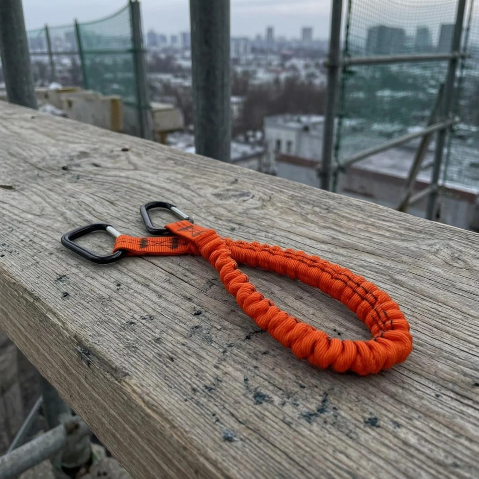 Double-Hook Safety Lanyard Coiled Elastic Tool Lanyard Work Gear