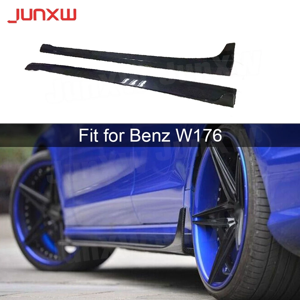 For CLS Class Carbon Fiber &FRP Side Skirts Apron Body Kits For Mercedes Benz W218 CLS550 CLS400 2012-2019 Car Styling