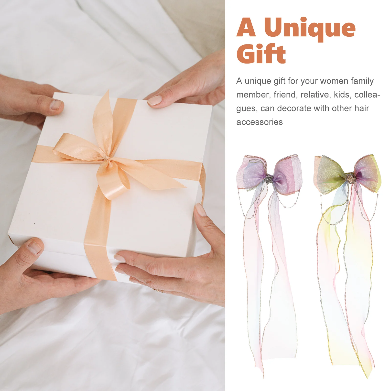 

2pcs Bow Hairpin Clips Barrettes Ribbons Girls Accessories Mini Bows Premium Fabric Lightweight Hair Bows Women Girls Party