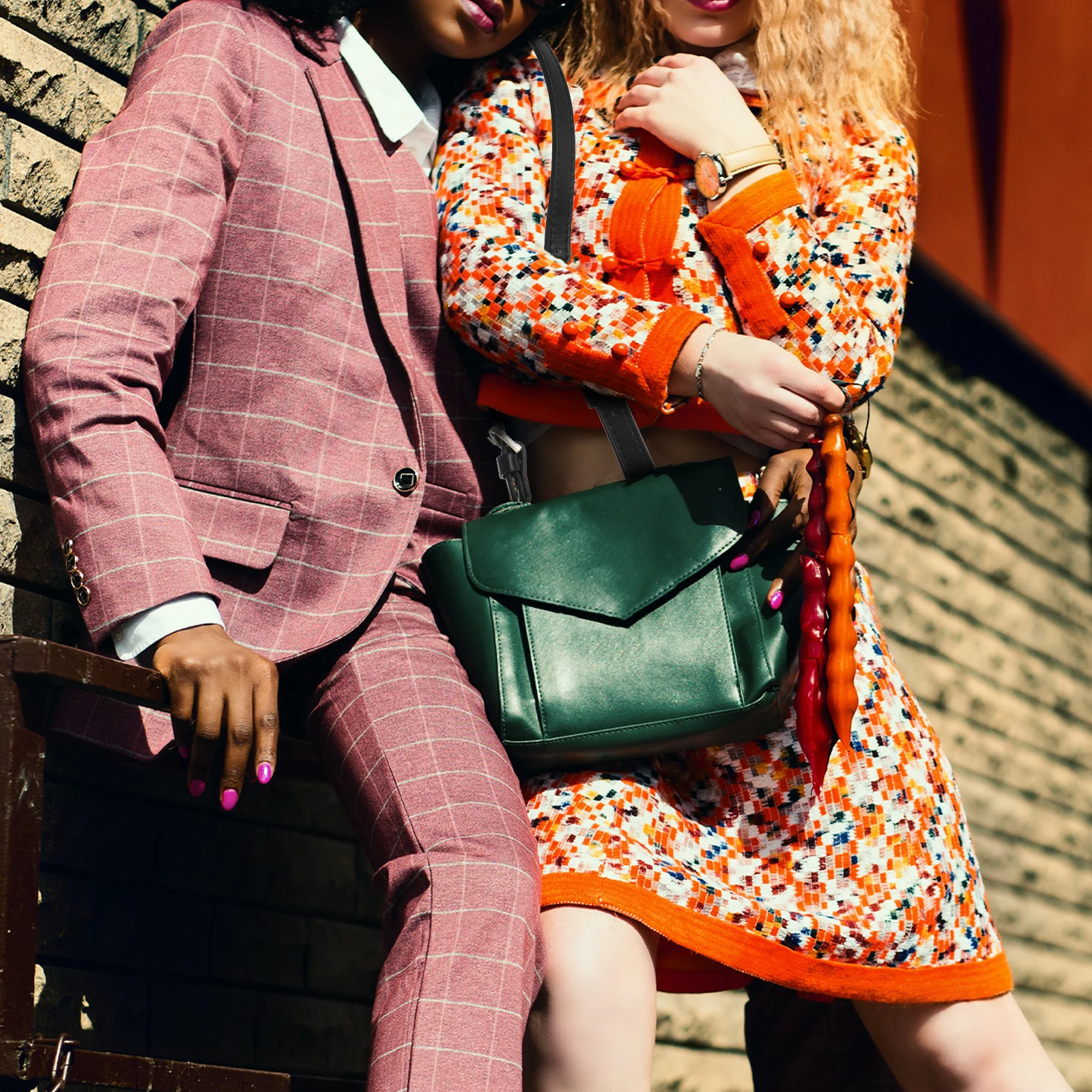 

Tote Bag Strap Replacement Black Bags One Shoulder Crossbody Strap for Handbags Clutch Adjustable Length Dual Buckle Mini Hole