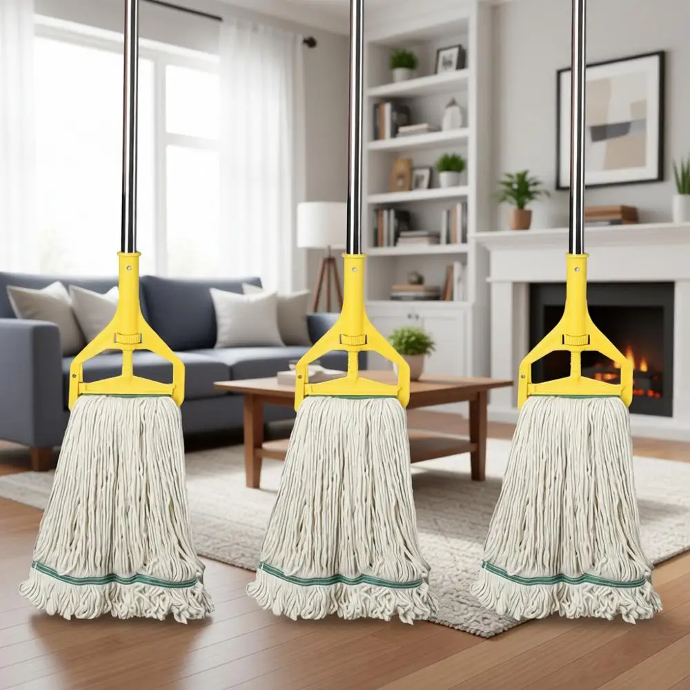 

Набор промышленных швабр с петлевым креплением, ручка из нержавеющей стали 67, 3 шт.