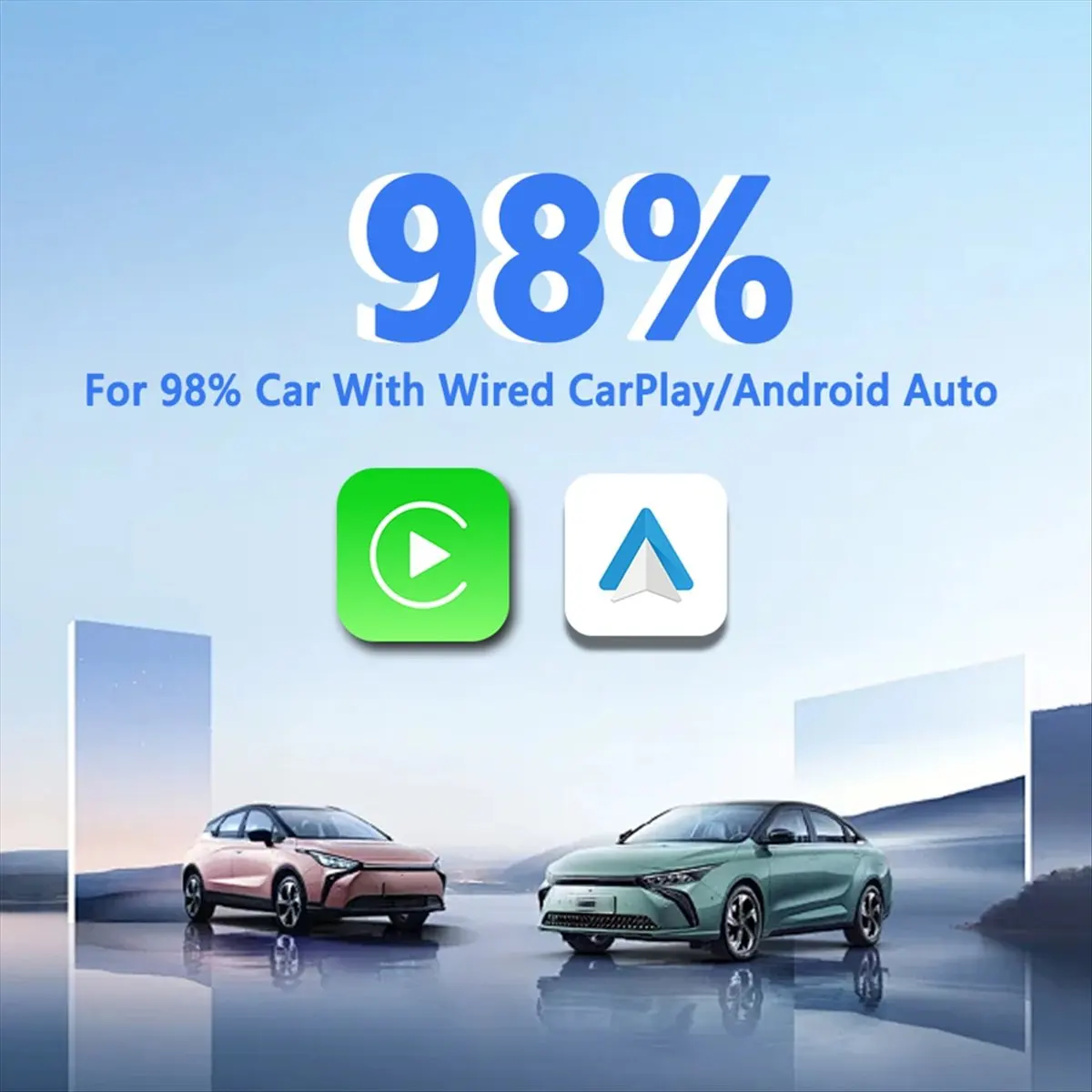 AC1073★♠◐Wireless Carplay Adapter Android Auto 2in1 Smart Dongle for for for for for for