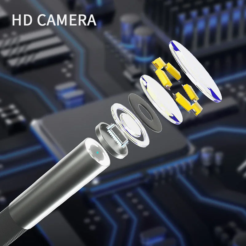 دودوسي 360 °   كاميرا المنظار المفصلية من النوع C في اتجاهين HD 1080P Borescope فحص السيارات المنظار الصناعي لنظام IOS وأندرويد
