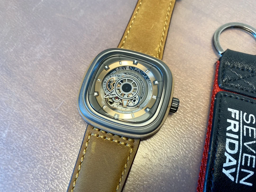 SEVENFRIDAY watch P2B/03 orologio meccanico automatico da uomo in fibra di carbonio serie P orologio da uomo impermeabile di moda marchio di lusso