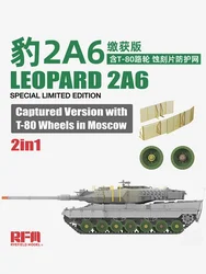 Ryefield model assembly kit Rm- 5114 Leopard 2A6 with T-80 wheel, etched sheet protective net 1/35