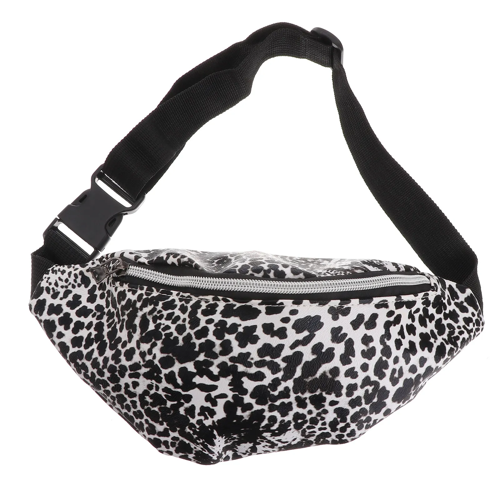 

Leopard Pattern Waist Pack Fanny Pack for Women Dual Zipper Pockets Adjustable Buckle Belt Fashionable Light Compact Phone