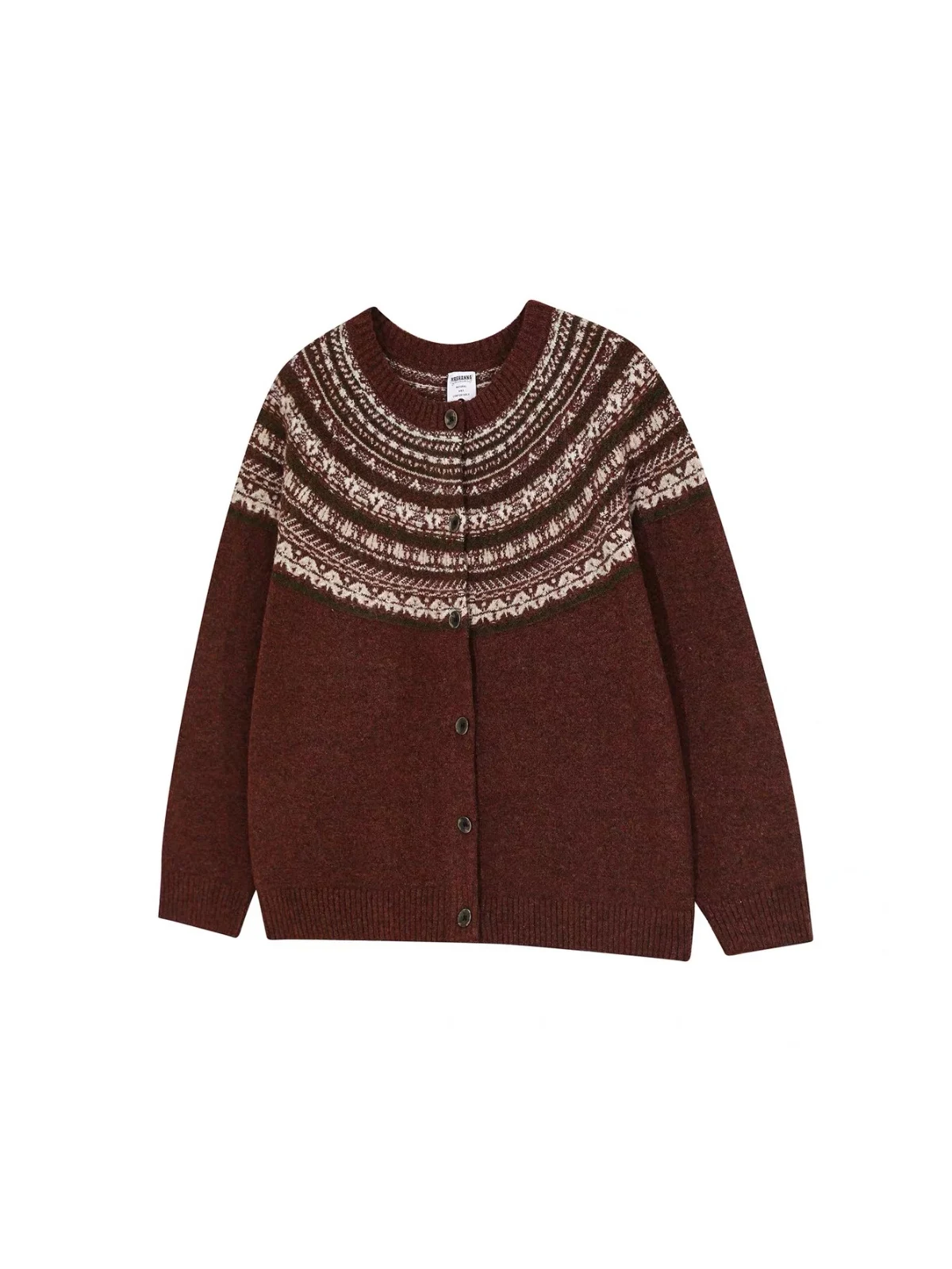 

Retro American Knitted Cardigan Casual round Ne Sweater Jaet for Men And Women Loose Fit Autumn Winter New Sle