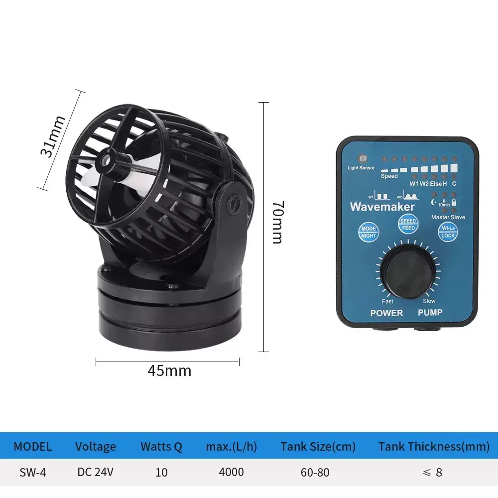 RW4 RW8 RW15 RW20 Wavemaker Water Pump Aquarium Coral cylinder pump Marine Aquarium Wave Make water circulation Pump