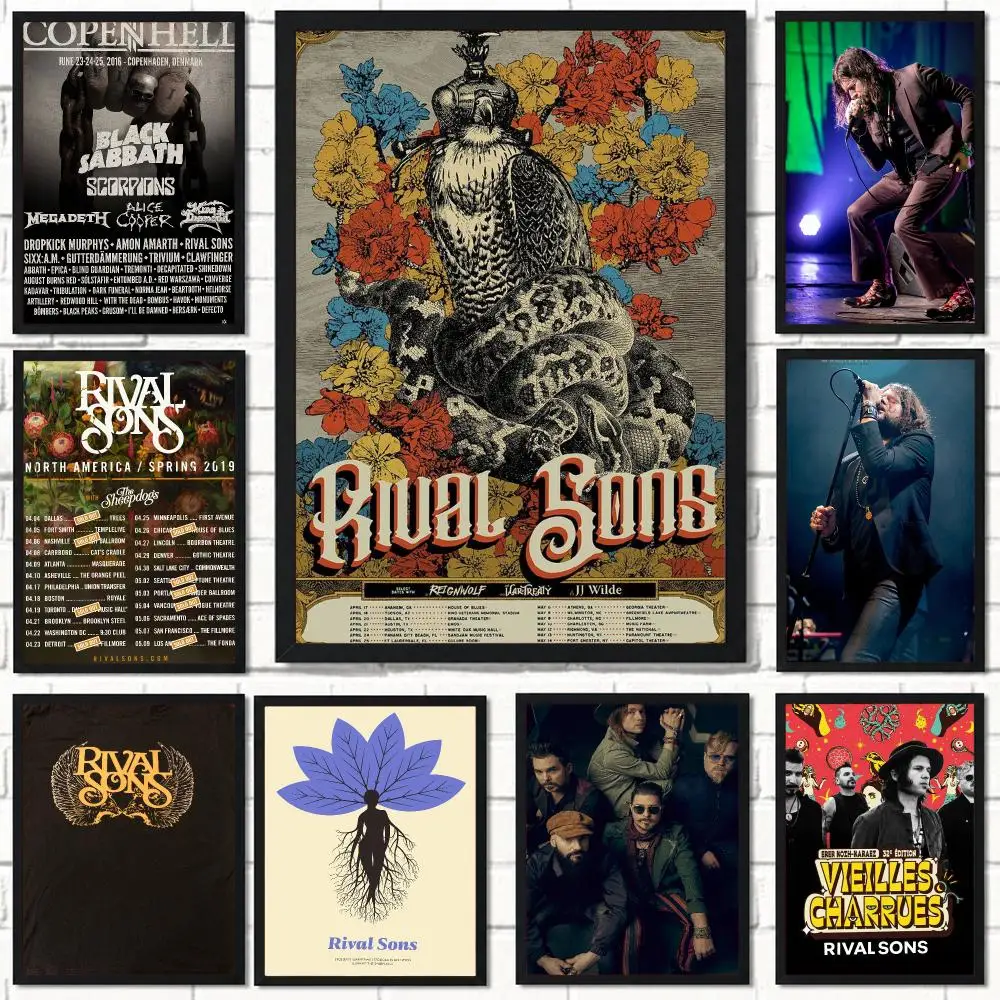 band R-Rival Sons-S Poster Self Adhesive Wall Decor for Modern Home Cafe Office and Bar