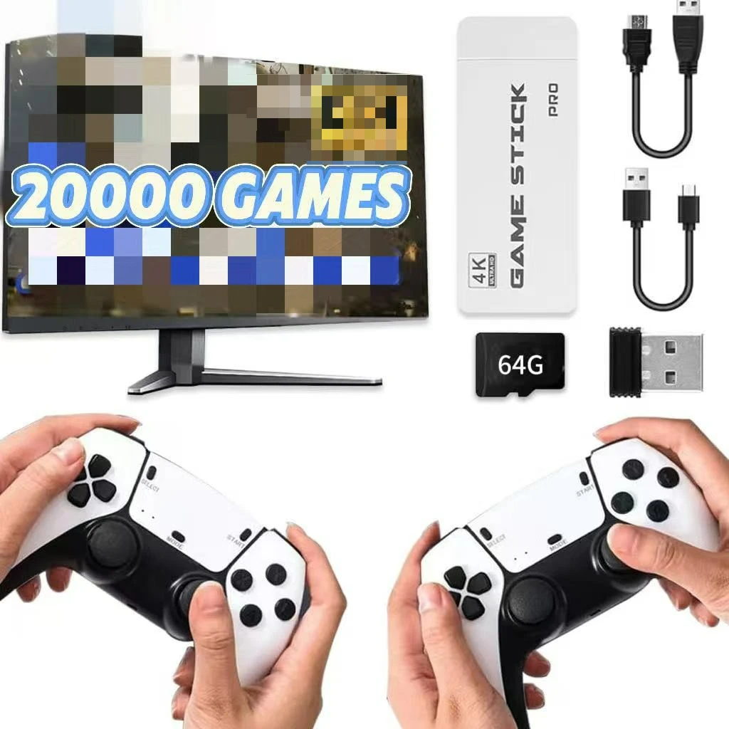 Console de jeux rétro M15, facile à installer et à utiliser, sortie vidéo 4K HD, 128 Go de stockage, plus de 40 000 jeux classiques intégrés, deux man