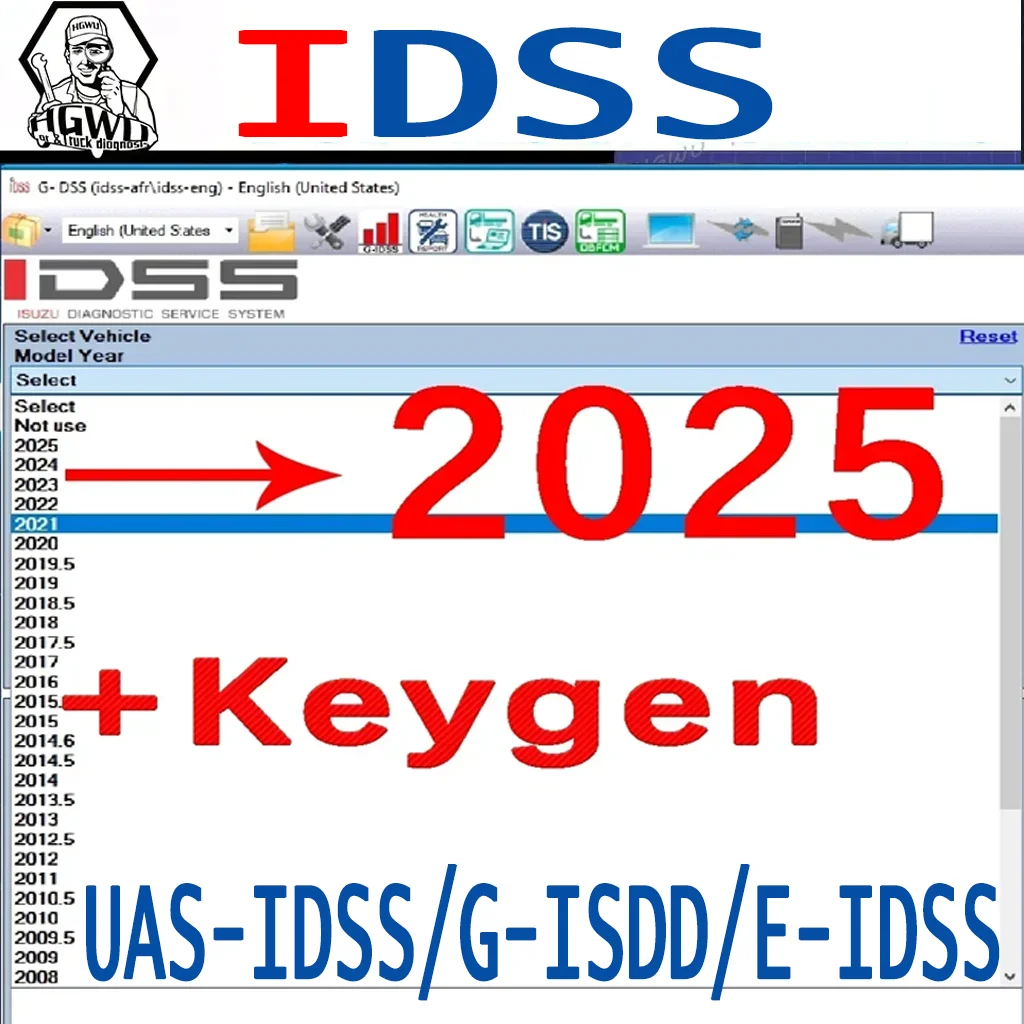 

2025 для Isuzu US-IDSS Global G-IDSS E-IDSS WorldWide | Система диагностического обслуживания США и Канады для ISUZU TRUCKS