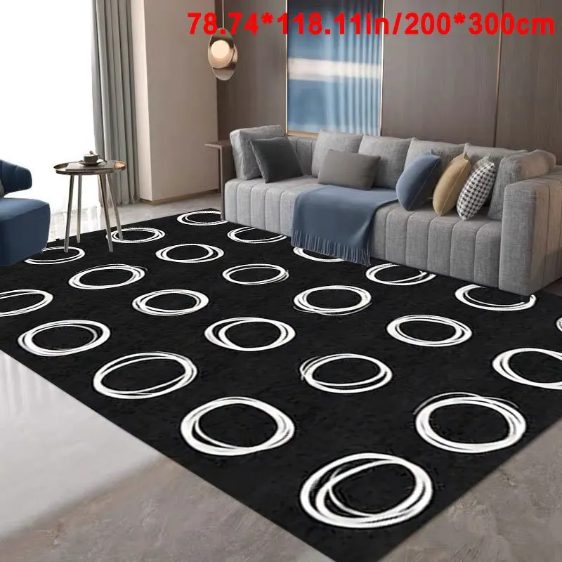 مفتوح كريستال مخملي + غير قابل للانزلاق مغزول البوليستر دعم ديكور المنزل حصيرة النمط الأوروبي بسيطة غير النظامية Cir #1