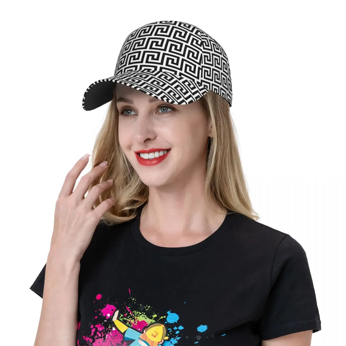2023 nuovo arrivo berretto da Baseball chiave greca Meander motivo antico vestito stile Unisex cappelli da camionista classico cappello Snapback