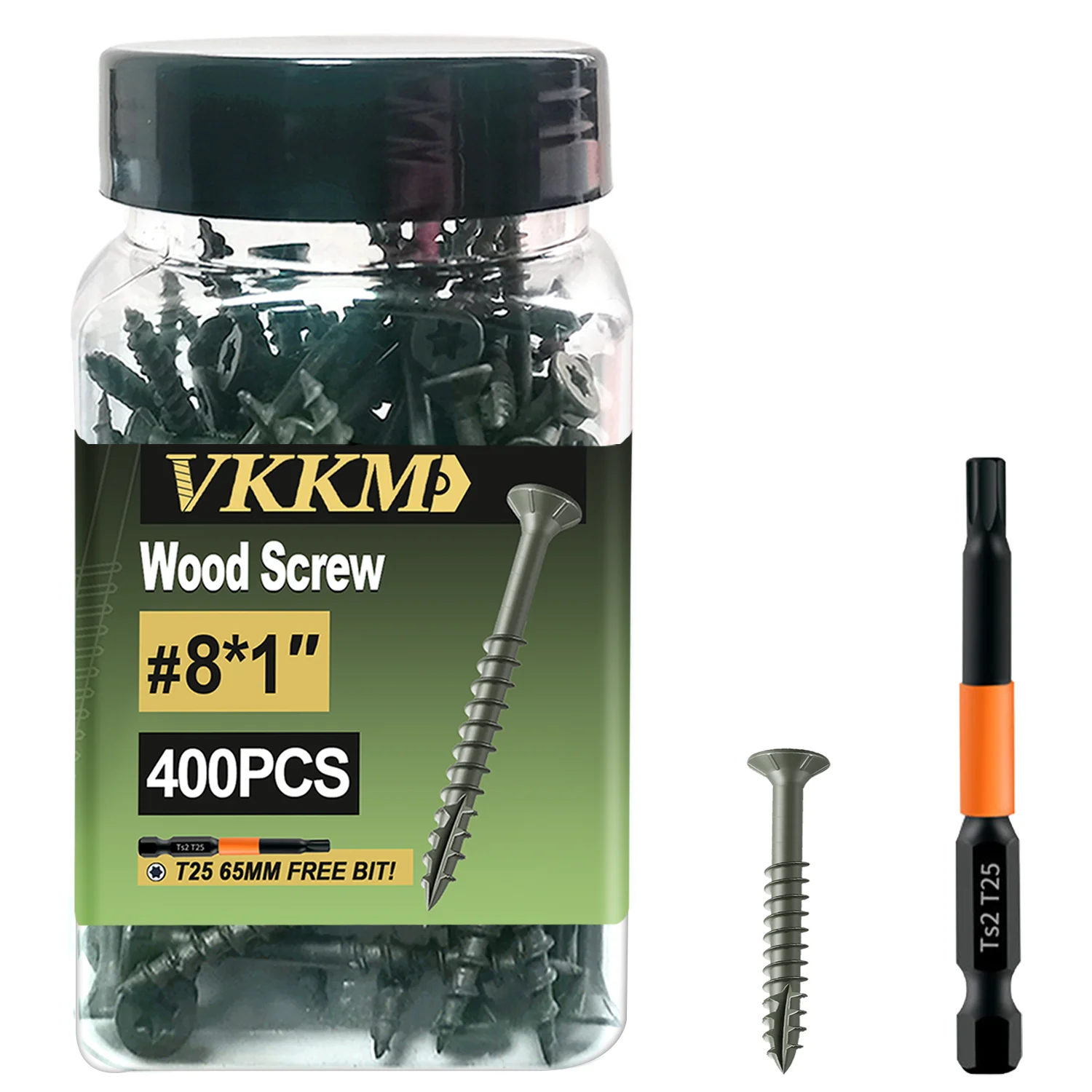 

ВКККМ # Винты палубы с приводом Torx 8*1 дюйма, 400 шт. — экологически чистая упаковка, одобрено профессиональным строителем