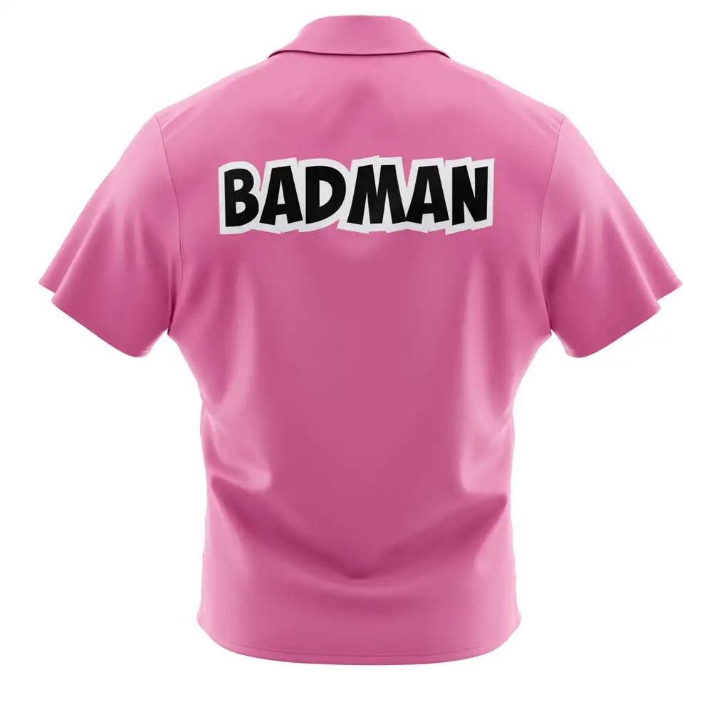 Vegeta Badman Pink Dragon Ball Z ButtonUp Hawaiian Shirt