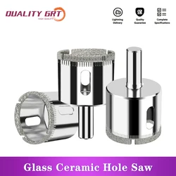 Q.Grt Diamond Coated Drill Bit Set 10/15/18/28pcs Tile Marble Glass Ceramic Hole Saw Drilling Bits Glass Drill Bit 3mm-60mm